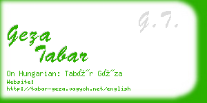 geza tabar business card